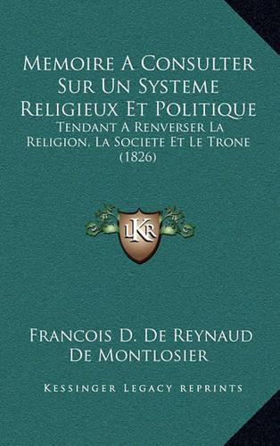 Memoire A Consulter Sur Un Systeme Religieux Et Politique