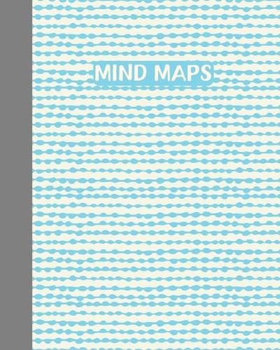 Mind Maps: Notebook for Mind Mapping, Brainstorming, and Visual Thinking at Work, School, and Home with Playful Abstract Sketch Cover Design in Aqua Blue