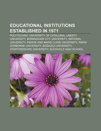 Educational Institutions Established in 1971