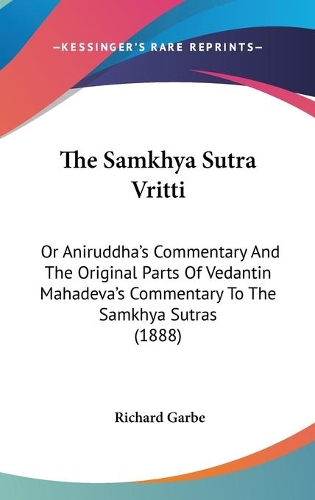 The Samkhya Sutra Vritti