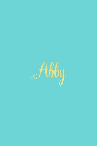 Abby: Personalized Name Turquoise Matte Soft Cover Notebook Journal to Write In. 120 Blank Lined Pages