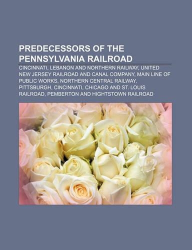 Predecessors of the Pennsylvania Railroad