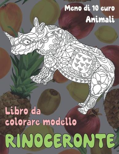 Libro da colorare modello - Meno di 10 euro - Animali - Rinoceronte
