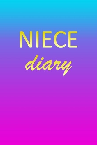 Niece: Journal Diary - Personalized First Name Personal Writing - Letter N Blue Purple Pink Gold Effect Cover - Daily Diaries for Journalists & Writers - J