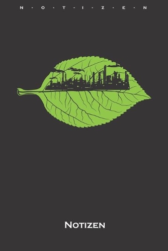 Industrie-Skyline in einem Blatt Notizbuch