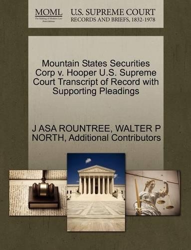 Mountain States Securities Corp V. Hooper U.S. Supreme Court Transcript of Record with Supporting Pleadings: (English)
