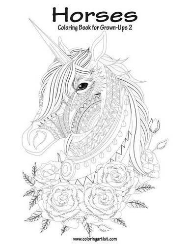 Horses Coloring Book for Grown-Ups 2: (English)