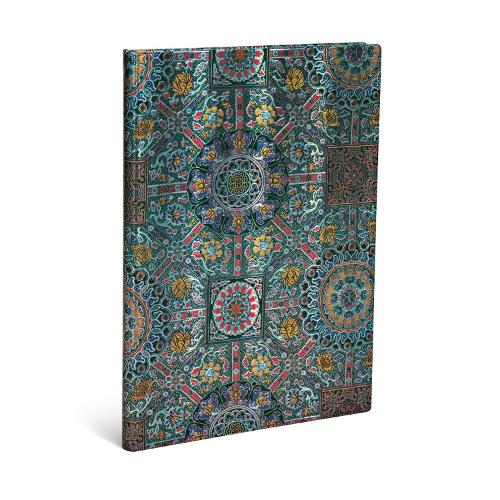 Paperblanks Padma Sacred Tibetan Textiles Hardcover Grande Unlined Elastic Band Closure 128 Pg 120 GSM