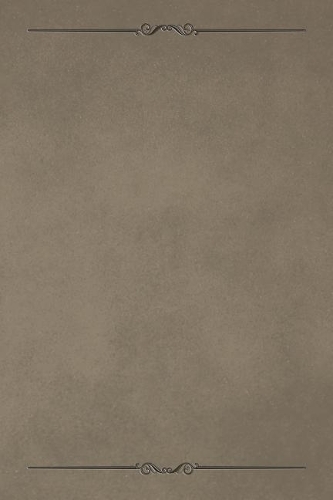 Khaki 101 - Blank Notebook with Bars & Scrolls Borders