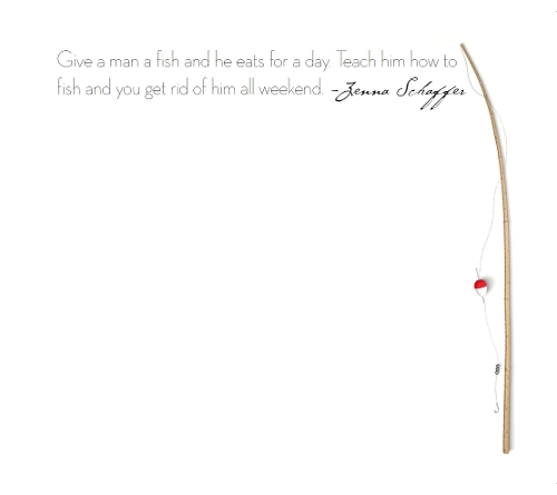 Small Tear-off Notepad: Give a Man a Fish