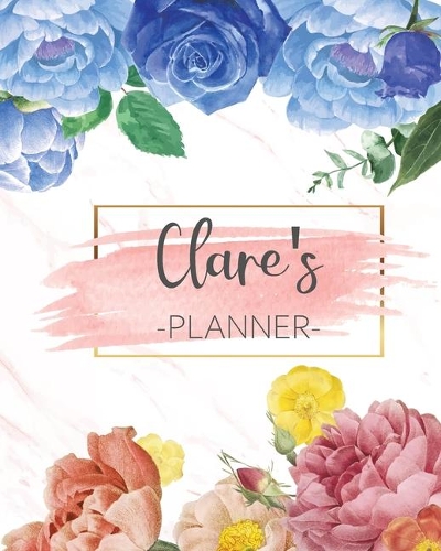 Clare's Planner: Monthly Planner 3 Years January - December 2020-2022 - Monthly View - Calendar Views Floral Cover - Sunday start