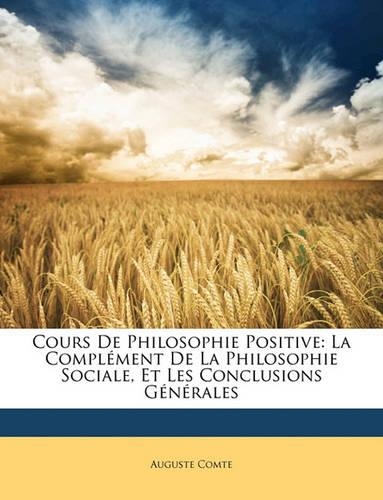 Cours De Philosophie Positive
