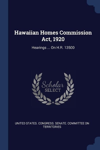 Hawaiian Homes Commission Act, 1920