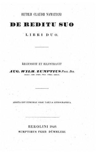 De Reditu Suo - Libri Duo