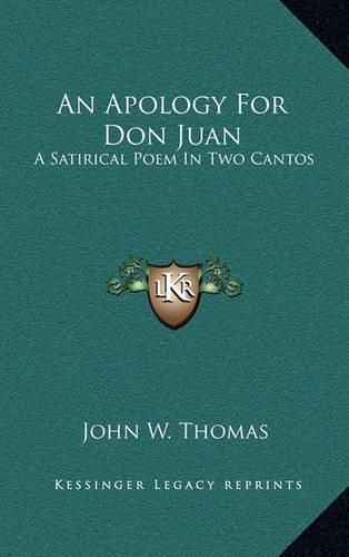 An Apology for Don Juan
