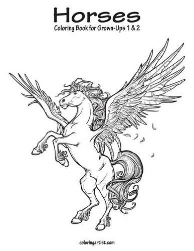 Horses Coloring Book for Grown-Ups 1 & 2: (English)