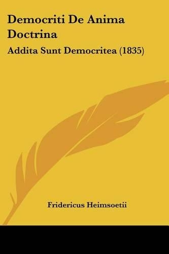 Democriti De Anima Doctrina