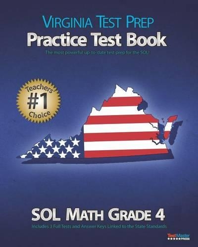 Virginia Test Prep Practice Test Book Sol Math Grade 4