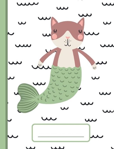 Kitty Mermaid - Wide-Ruled Composition Book