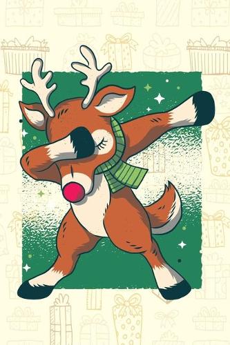 Funny dabbing reindeer Christmas - Diary Journal Lined about A5 FORMAT - notepad for school and work. Christmas theme, Rudolf, dab