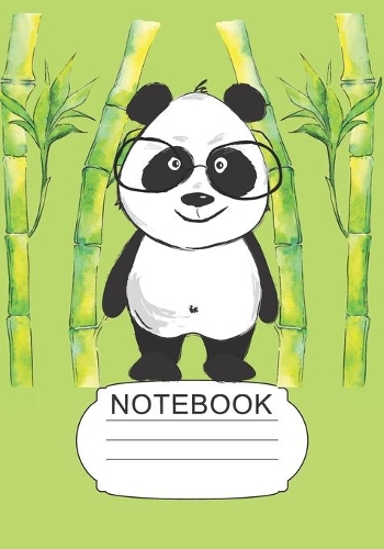 Notebook: Cute Panda with Glasses Notebook Journal Gift for Girls