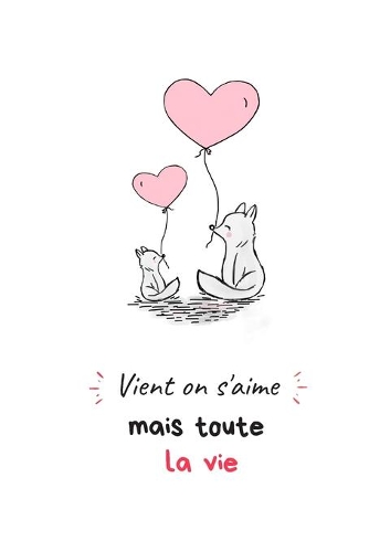 Carnet de notes lignés avec des questions sur votre couple idéal pour la saint valentin