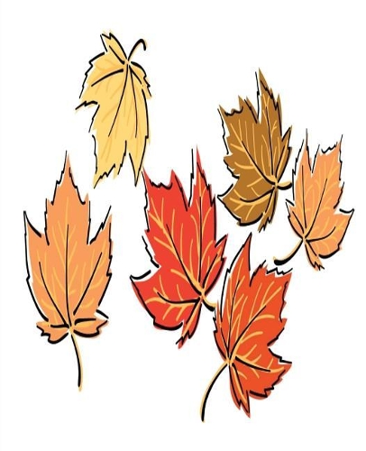 Colorful Fall Maple Leaves School Composition Book 130 Pages