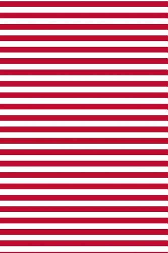 2019 Weekly Planner Red White Stripes Design Pattern 134 Pages