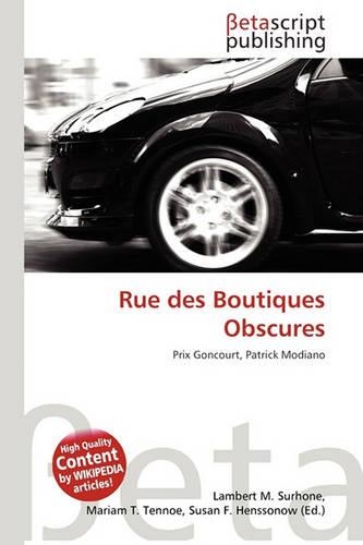 Rue Des Boutiques Obscures: (English)