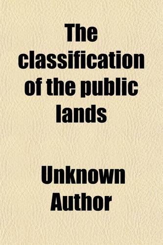 The Classification of the Public Lands