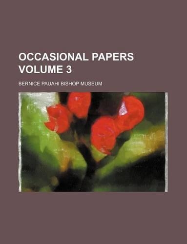 Occasional Papers Volume 3: (English)