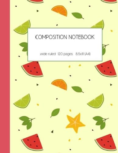 Composition notebook wide ruled 120 pages 8.5x11 (A4)