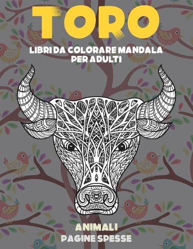 Libri da colorare Mandala per adulti - Pagine spesse - Animali - Toro
