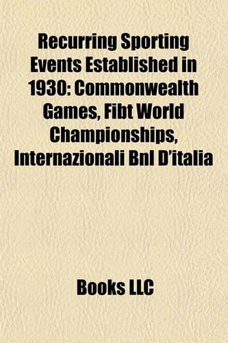 Recurring Sporting Events Established in 1930