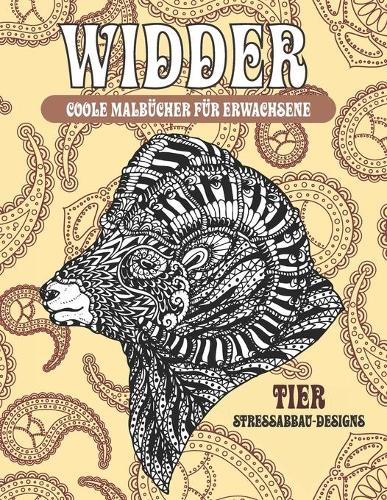 Coole Malbücher für Erwachsene - Stressabbau-Designs - Tier - Widder