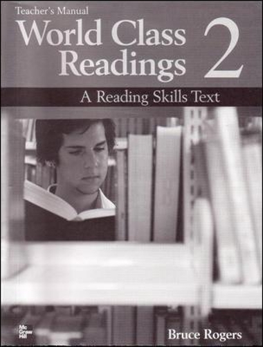 World Class Readings 2 Teacher's Manual/answer Key: A Reading Skills Text(World Class Readings)