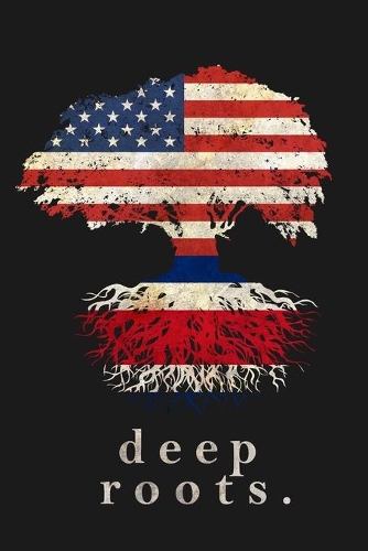 Deep Roots: American Flag Costa Rican Heritage Gift Small Notebook (6" x 9")