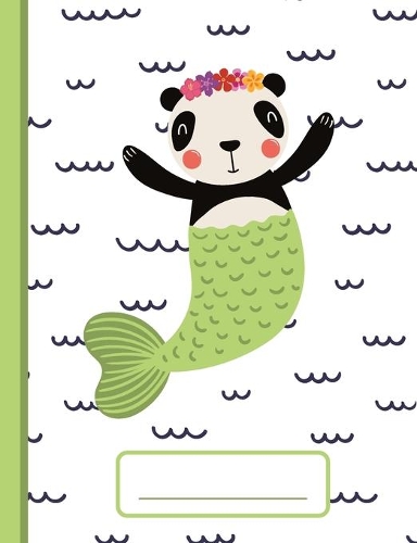 Panda Mermaid - Wide-Ruled Composition Book