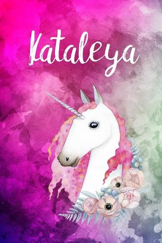 Kataleya: Cute Unicorn Notebook Writing Journal for Girls,6x9 dimension-121pages, Personalized With Name, Personalized Writing Journal, Notebook for Women and