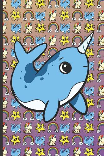Narwhal Unicorn Rainbow and Stars Notebook