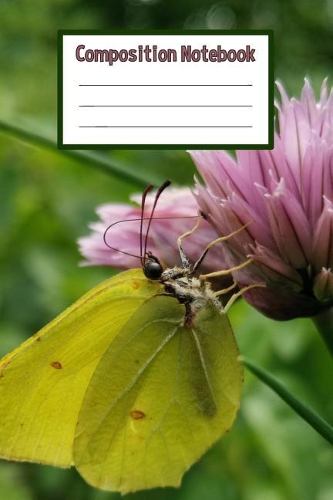 Composition Notebook: Blank Journal With College Ruled Lined Paper - Brimstone Butterfly Daybook