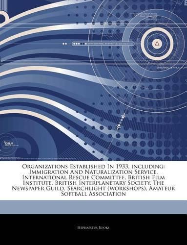 Articles on Organizations Established in 1933, Including