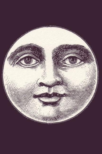 Vintage Notebook Moon Face