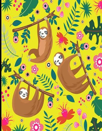 Alex: Yellow Sloth Notebook, 366 Pages College Ruled Sloth Notebook, Cute Sloth Cover Note Pad