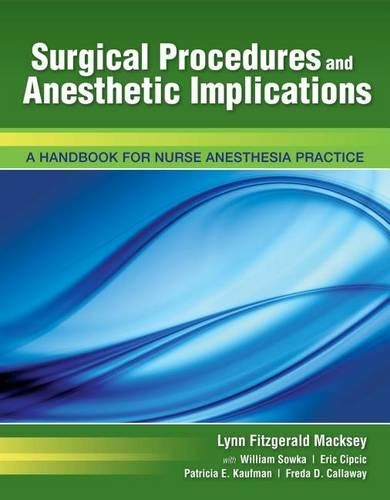 Surgical Procedures and Anesthetic Implications