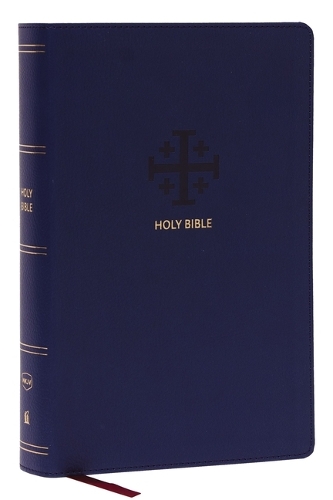 NKJV, End-of-Verse Reference Bible, Personal Size Large Print, Leathersoft, Blue, Red Letter, Comfort Print