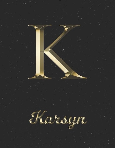 Karsyn: 1 Year Daily Planner (12 Months) - Yellow Gold Effect Letter K Initial First Name - 2020 - 2021 - 365 Pages for Planning - January 20 - December 20 