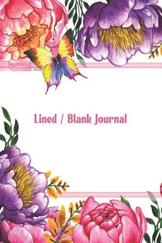 Lined / Blank Journal: Watercolor Peonies and Butterflies