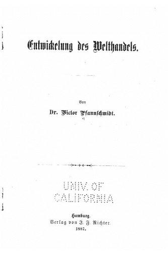 Entwickelung des Welthandels: (German)
