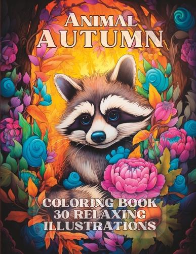 Animal autumn: Coloring book for adults